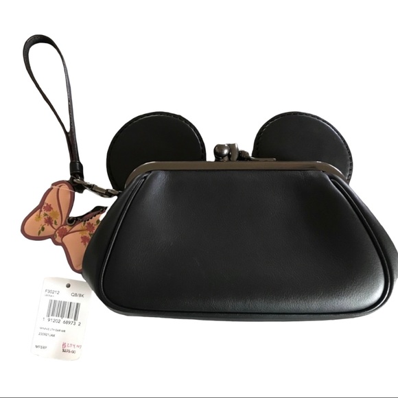 Coach Handbags - **SOLD**NWT Coach Disney Mickey Mouse Kisslock Wristlet